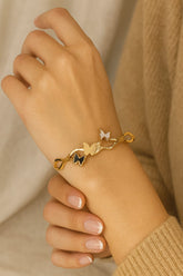 Stainless Steel Kara Bracelet-03 (Golden)